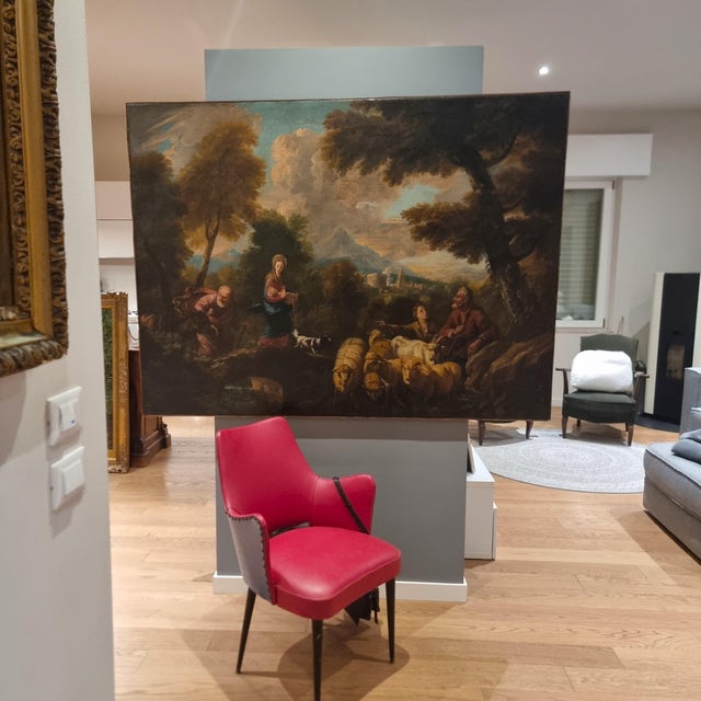 Baroque Philipp Peter Roos, Flight Into Egypt, 1680, Oil on Canvas For Sale - Image 3 of 13