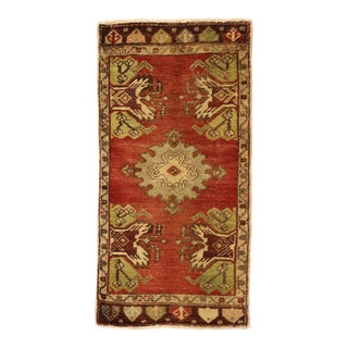 Vintage Turkish Yastik Rug - 01'08 X 03'04 For Sale