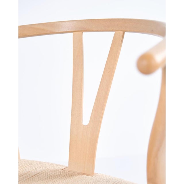 Model CH24 Wishbone Chairs in Beech and Cord by Hans J. Wegner for Carl Hansen & Søn, 1970s, Set of 6 For Sale - Image 10 of 17
