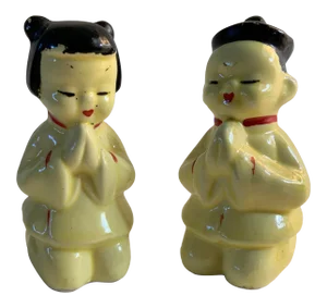 1940 Chinoiserie Boy and Girl - Set of 2