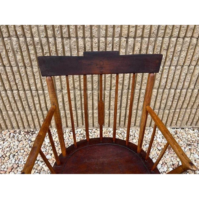 Wood American Pine and Cherry Armchair. 19th Century For Sale - Image 7 of 12