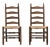 Antique Rush Seat Ladder Back Side Chairs—A Pair For Sale