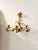 Vintage Floral Three-Candle Toleware Sconce For Sale - Image 4 of 9