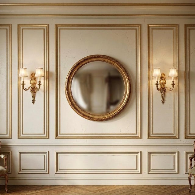 Federal Acanthus Wall Mirror (36") Dimensions: Round 36.5 x 2.25"d Round full size wall mirror featuring a classic,...