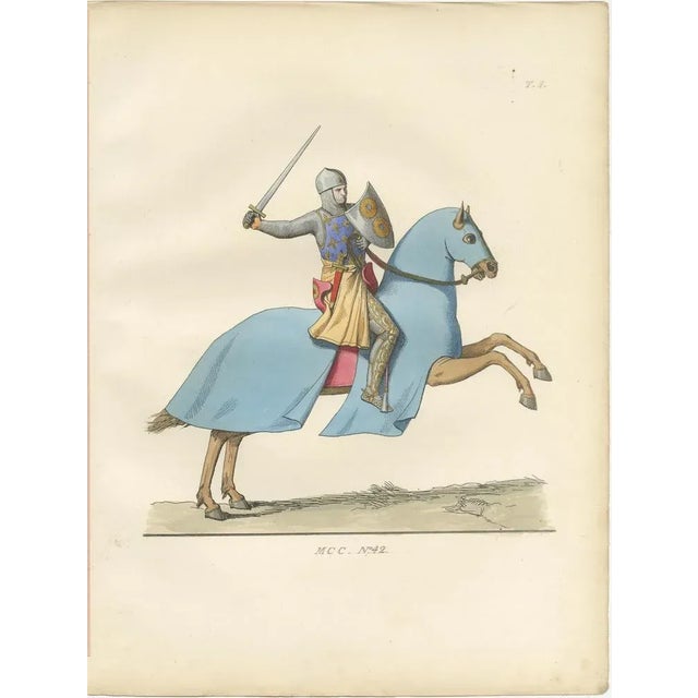 Mid 19th Century Noble Grace and Martial Power, 1845, Paper, Set of 3 For Sale - Image 5 of 10