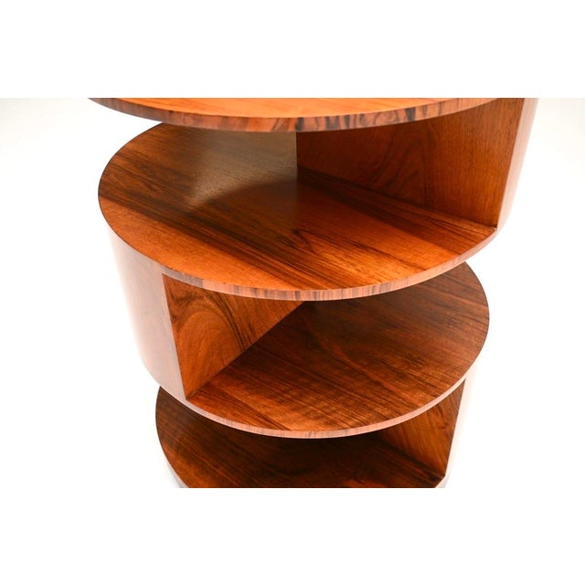 Art Deco Figured Walnut Side Table, 1930 For Sale - Image 10 of 11