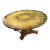 Vintage Reverse Painting on Glass Round Coffee Table For Sale