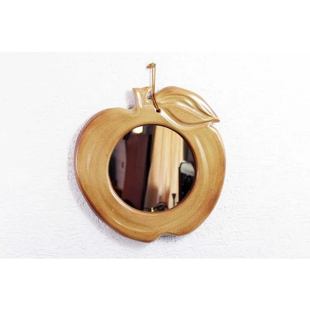 Vintage Ceramic Apple Mirror, 1970s For Sale - Image 9 of 11