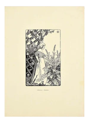 Printemps - Original Woodcut Print by J. Beltrand - 1899 1899