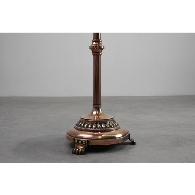 Art Deco Side Table in Red and Yellow Copper by Daalderop, 1890s For Sale - Image 9 of 12