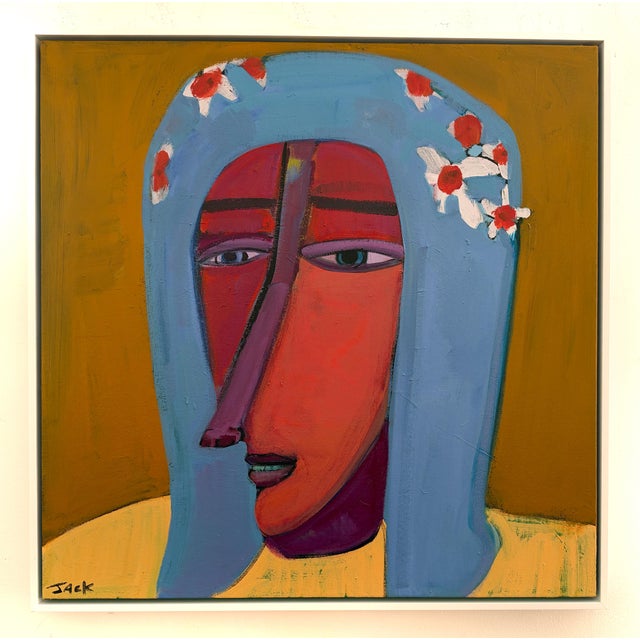 "Flower Woman", Original Painting by Rebecca Jack For Sale
