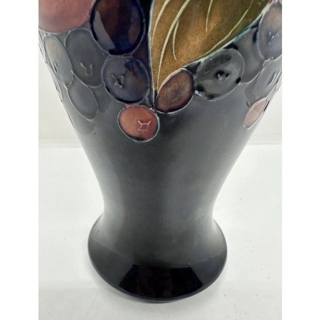 Early 20th Century Antique William Moorcroft Deep Blue Pomegranate Vase For Sale - Image 5 of 9