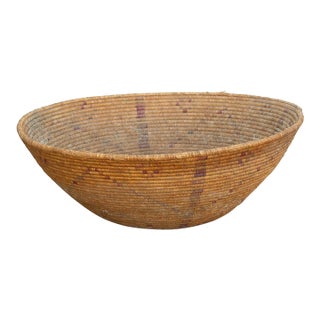Large Tribal Pattern Nomadic Harvest Bowl For Sale