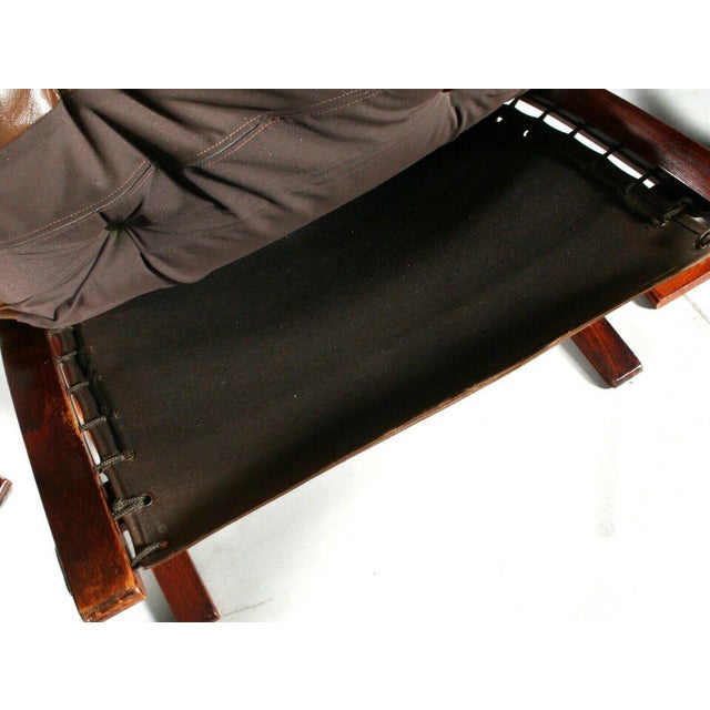 Vintage Danish Leather Siesta Chairs by Ingmar Relling, Set of 2 For Sale - Image 4 of 8