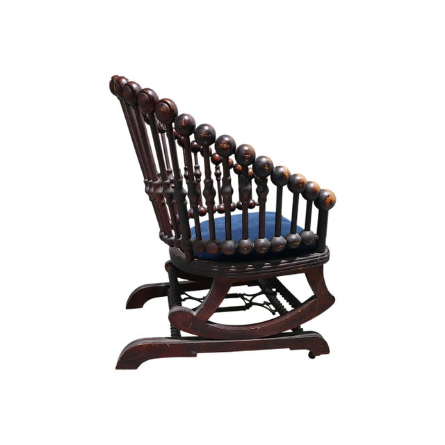 Late 19th Century George Hunzinger Lollipop Platform Rocking Chair For Sale - Image 5 of 13