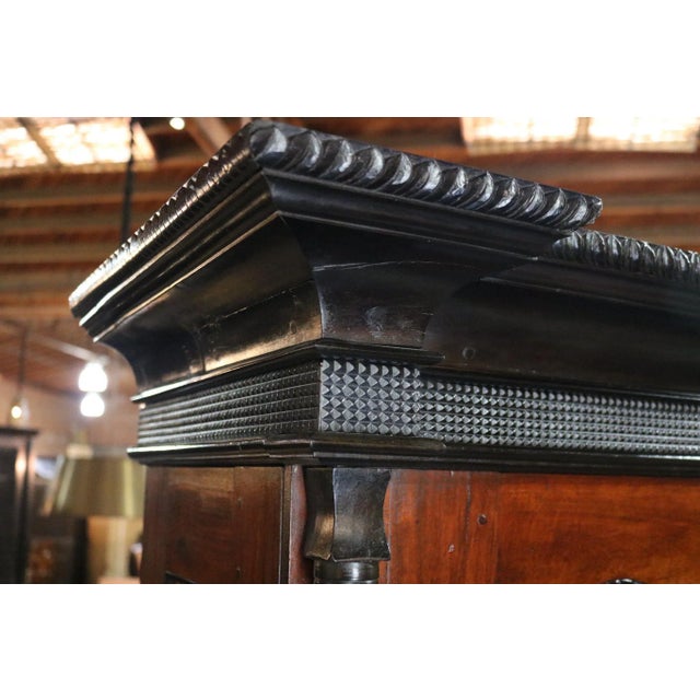 Wood Satin Wood and Ebony Wood Cupboard For Sale - Image 7 of 12