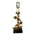 Mid 20th Century Italian Gold Gilt Tole Lamp With Marble Base For Sale