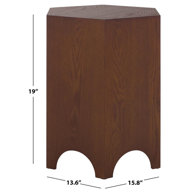 Contemporary Barahan End Table in Walnut For Sale - Image 3 of 7