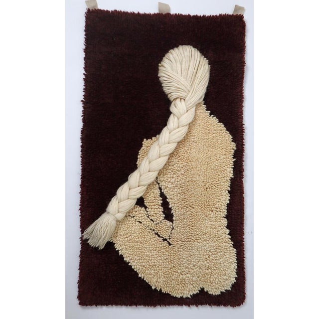 Wool Tapestry of Nude Seated Woman in the style of Don Freedman, 1960s For Sale - Image 16 of 17