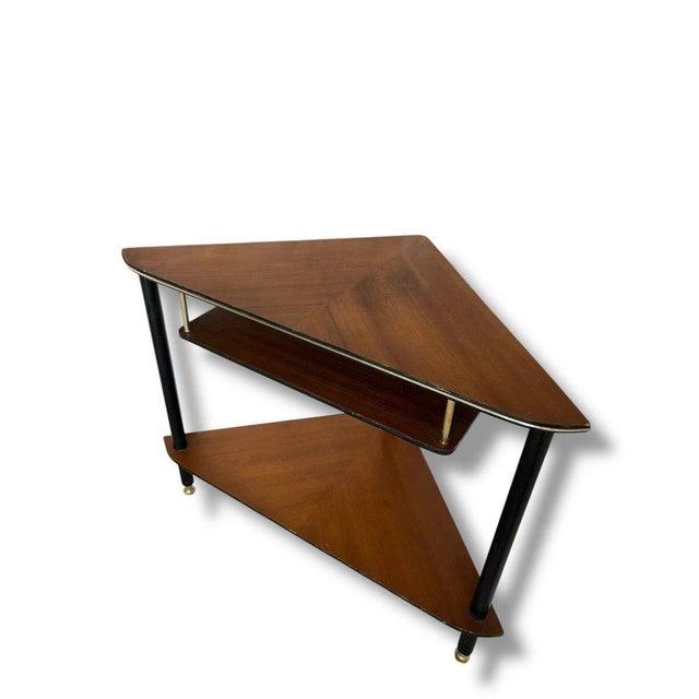 Mid-Century Modern Corner Shelf in Teak, 1960s For Sale - Image 4 of 6