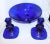 Traditional Vintage Colbalt Glass Garniture Set - 3 Pieces For Sale - Image 3 of 9