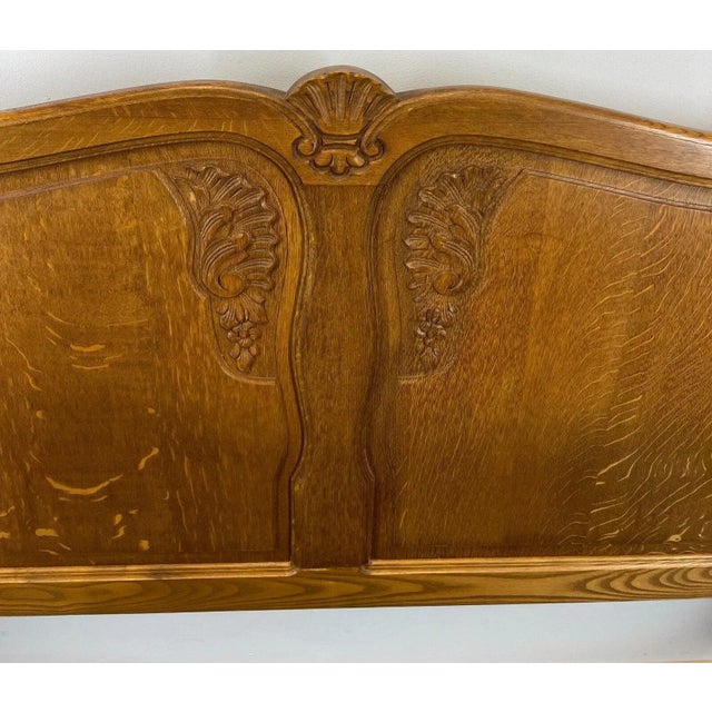 Vintage Louis XV French Oak Double Bed For Sale - Image 11 of 12
