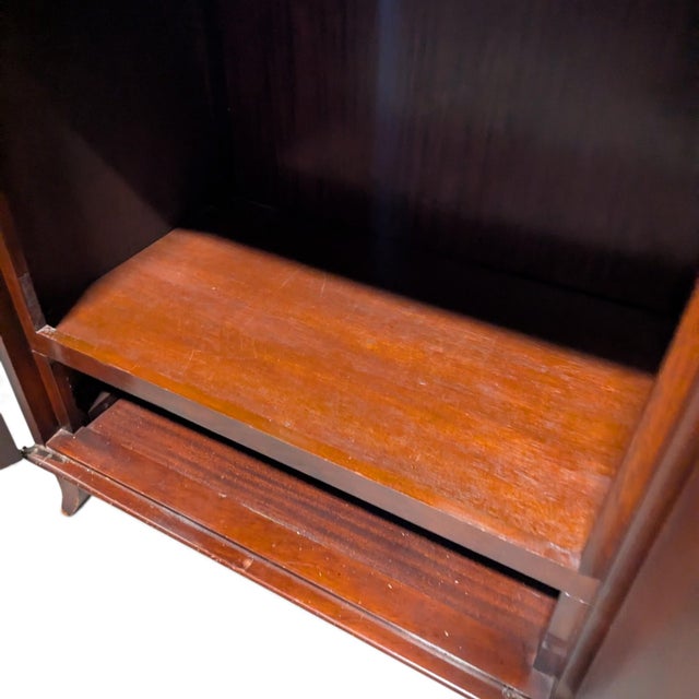 Wood Vintage Flame Mahogany Two-Door Storage Cabinet For Sale - Image 7 of 12