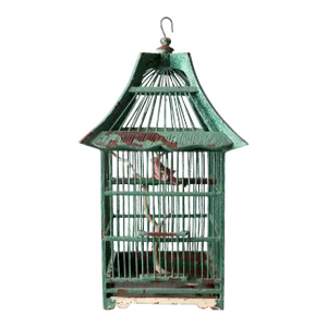 Antique Wooden Bird Cage