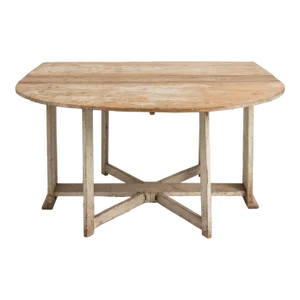 18th Century Swedish Gustavian Original Paint Gate Leg - Drop Leaf Table