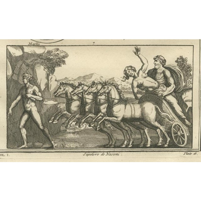 Paper After Bernard de Montfaucon, Apollo, Muses and Mythological Reliefs, 1721, Engraving For Sale - Image 7 of 9