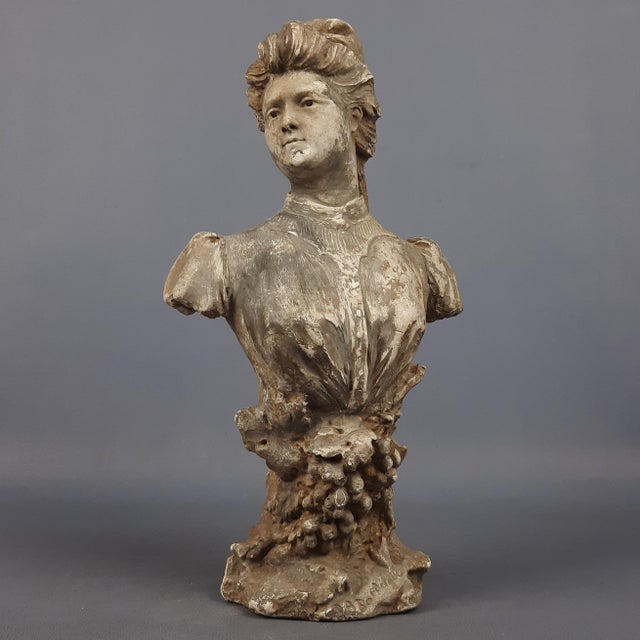 Ancient Kaolin Sculpture by A. Bordeaux, 1800s For Sale - Image 14 of 14