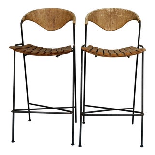 Arthur Umanoff Bar Stools - A Pair For Sale