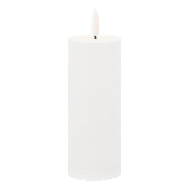 FIA Wick White Pillar Candle (Set of 4) For Sale