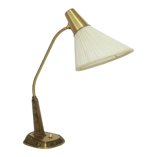 1950s Brass Table Lamp by Sonja Katzin for Asea For Sale