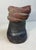 Vintage Handmade Studio Black Red Glaze Brutalist Art Pottery Vase Sculpture For Sale In New York - Image 6 of 11