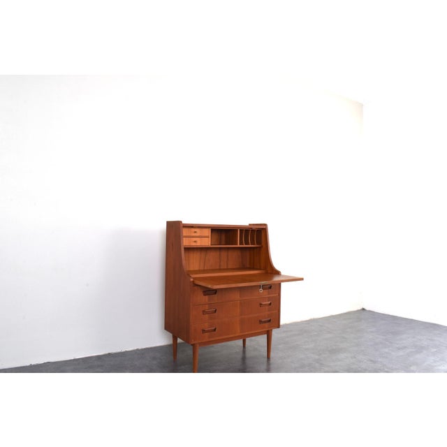 Mid-Century Modern Danish Teak Secretaire by Gunnar Nielsen for Tibergaard, 1960s For Sale - Image 12 of 18