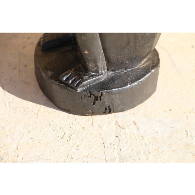 1950s Mid-Century Pacific Carved Wood Figure For Sale - Image 9 of 13