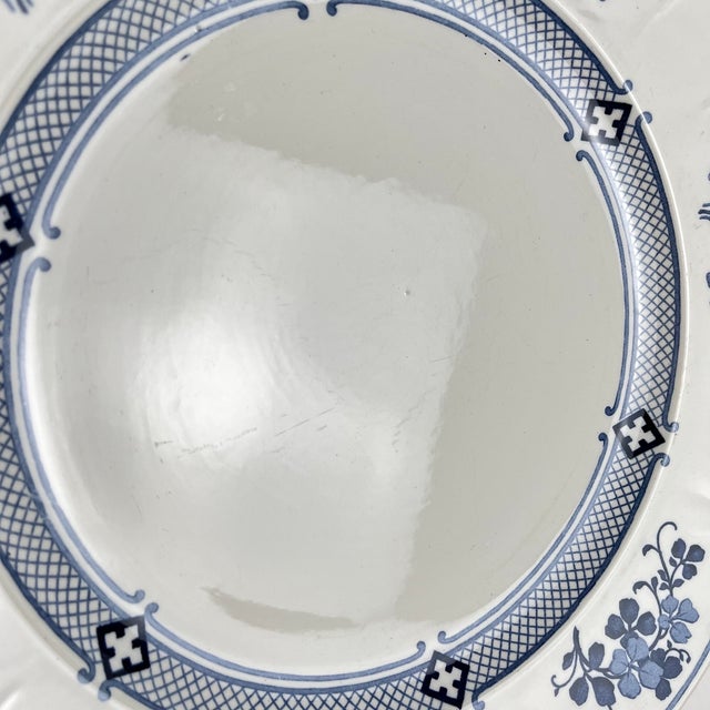Blue Large Round Jane Model Platter from KG Lunéville, 1890s For Sale - Image 8 of 11