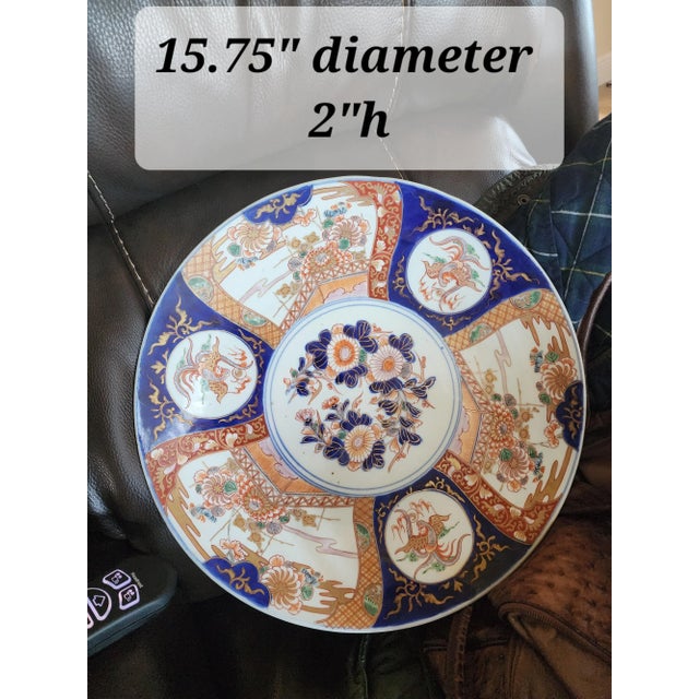 Ceramic Antique Imari Charger For Sale - Image 7 of 7