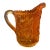 1930s Amber Carnival Glass Pitcher Marigold Rose by Imperial Glass Company For Sale