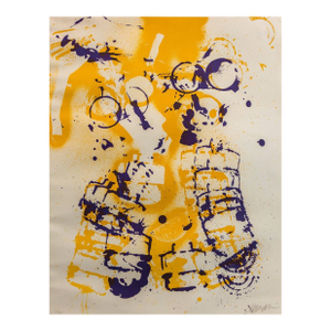 Arman, Le Masque À Gaz, Gas Mask Hand Signed Lithograph Silkscreen
