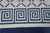 Late 20th Century VTG Blue & White Geometric Greek Key Cotton Flatweave Kilim Area Rug Carpet 6x9' For Sale - Image 5 of 8
