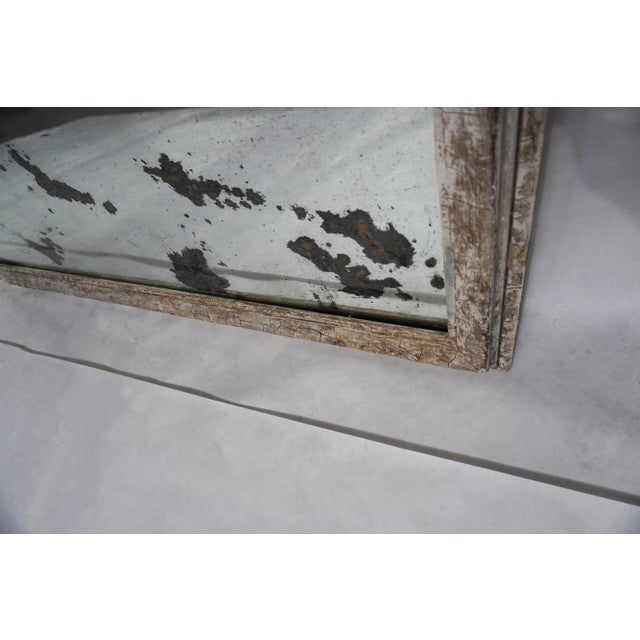 Italian Antiqued Mirror With Painted Wood C 1930s From Mla For Sale In Los Angeles - Image 6 of 10