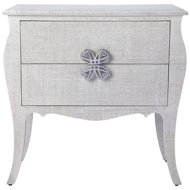 Traditional Distressed Silver White Accent Chest of Drawers For Sale - Image 3 of 6