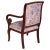 Traditional Empire-Style Carved Solid Mahogany Chair with Armrests, Late 19th Century For Sale - Image 3 of 5