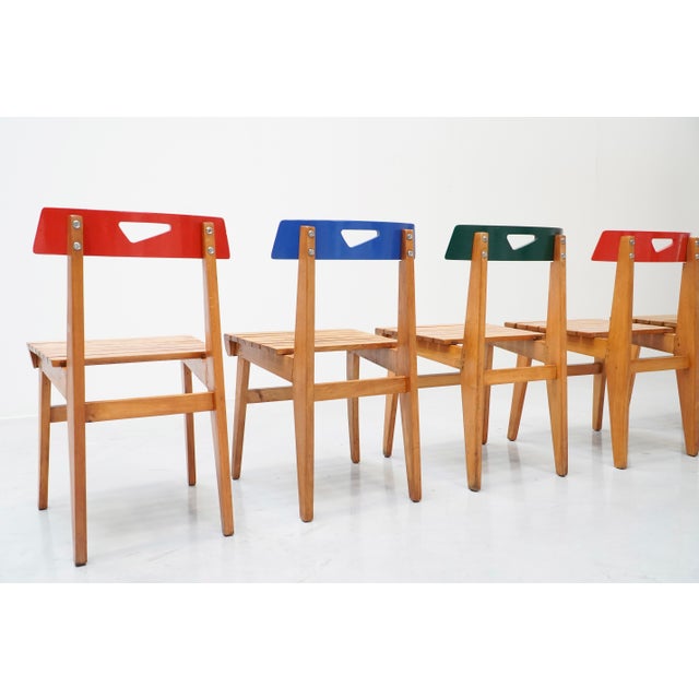 Brown Blue Chair by Lucien Engels for Home Emile Vandervelde II, Belgium, 1954 For Sale - Image 8 of 14