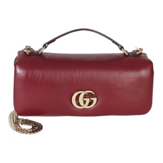 Red Lambskin GG Milano Small Top Handle Shoulder Bag For Sale