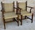 1940s Set of 20th Spanish Walnut Armchairs with Backs and Caned Seats, 1940 For Sale - Image 5 of 7
