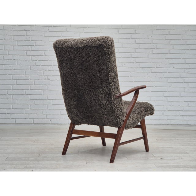 Vintage Danish Armchair in Beech Wood, 1960s For Sale - Image 9 of 18