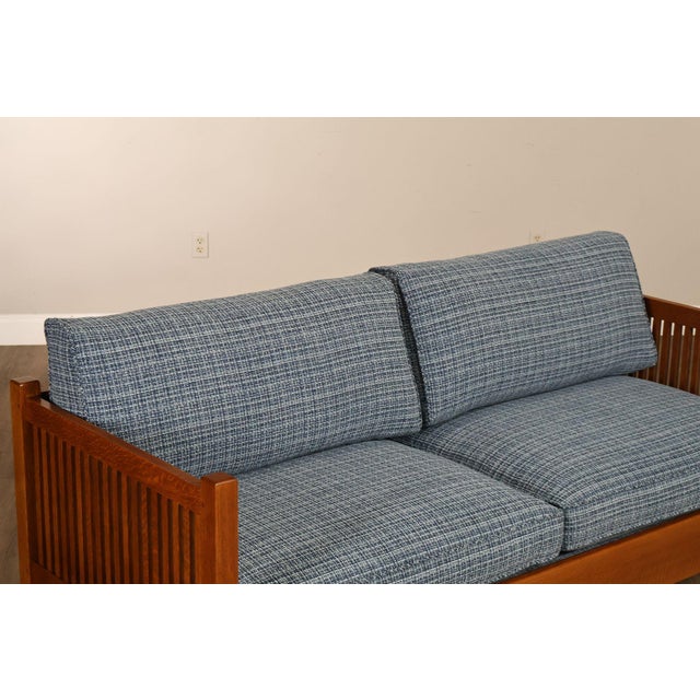 Stickley Mission Collection Oak Spindle Sofa For Sale - Image 11 of 18